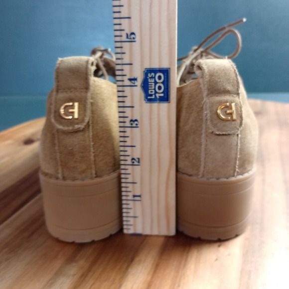 Cole Haan Camea Oxford Womens Sz 6.5 B Golden Toffee Lug Sole Suede Y2K‎ 90s - Picture 8 of 12